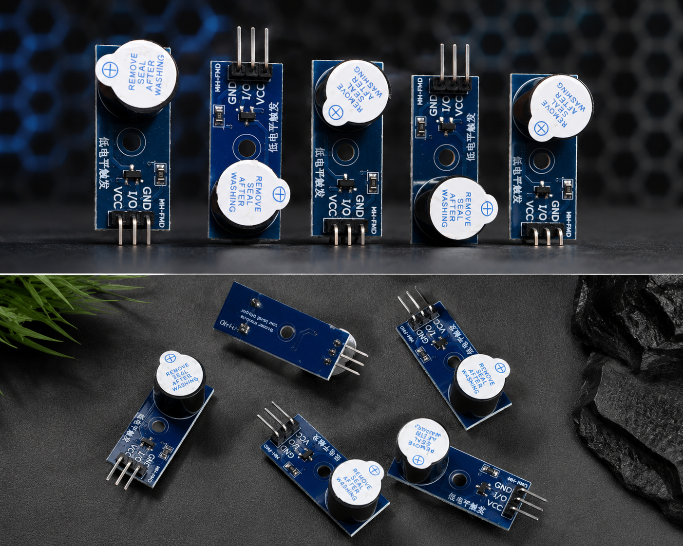 Buzzer Arduino Activo/Pasivo (5 uds) – Módulo Zumbador 5V